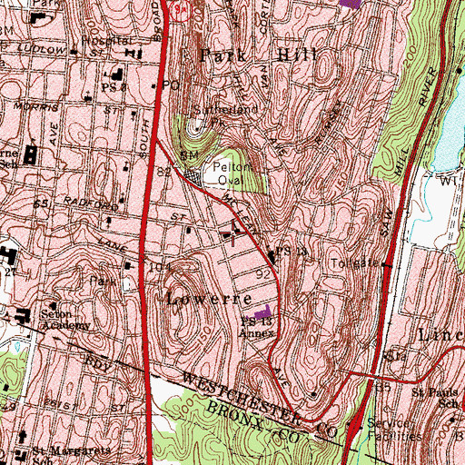 Topographic Map of Saint Denis Church, NY