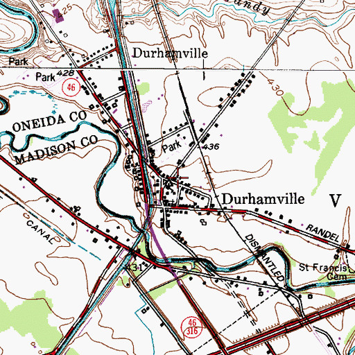 Topographic Map of Saint Francis Church, NY