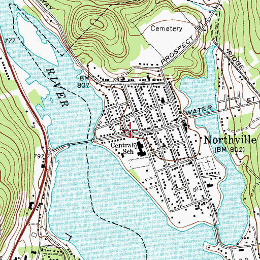 Topographic Map of Saint Francis Church, NY