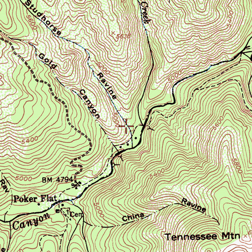 Topographic Map of Illinois Creek, CA