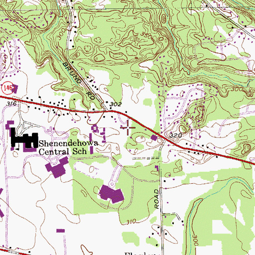 Topographic Map of Saint George's Episcopal Church, NY