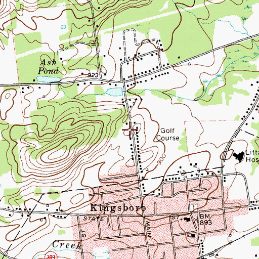 Topographic Map of Saint James Lutheran Church, NY