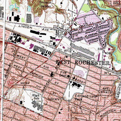 Topographic Map of Saint Jerome's Church, NY