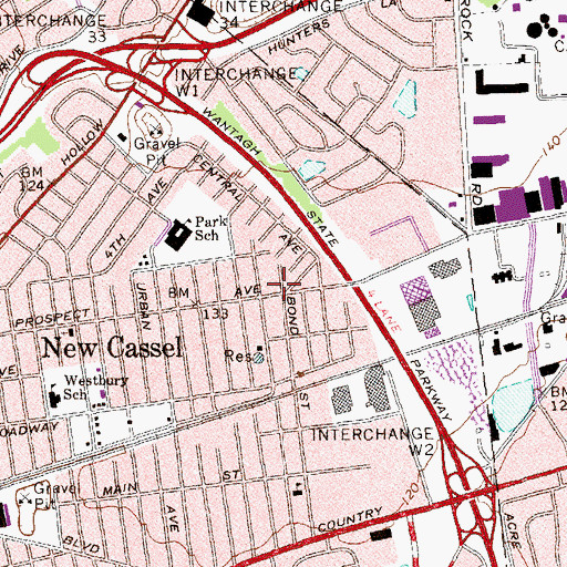 Topographic Map of Saint John's Baptist Church, NY