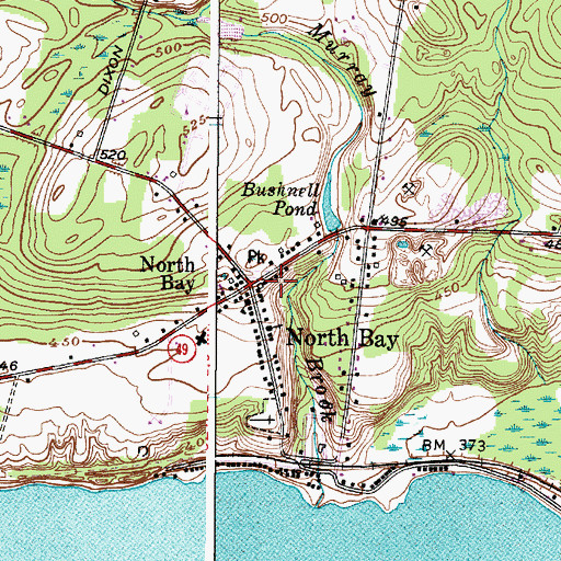Topographic Map of Saint John's Catholic Church, NY