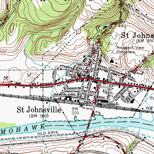 Topographic Map of Saint John's Reformed Church, NY