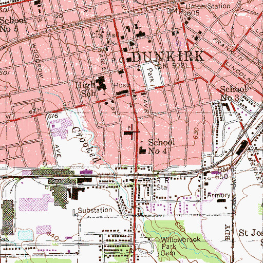 Topographic Map of Saint John's United Church of Christ, NY