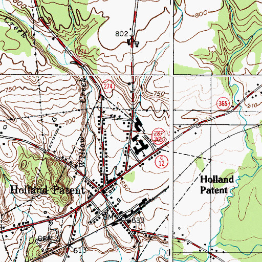 Topographic Map of Saint Leo and Saint Ann Roman Catholic Church, NY