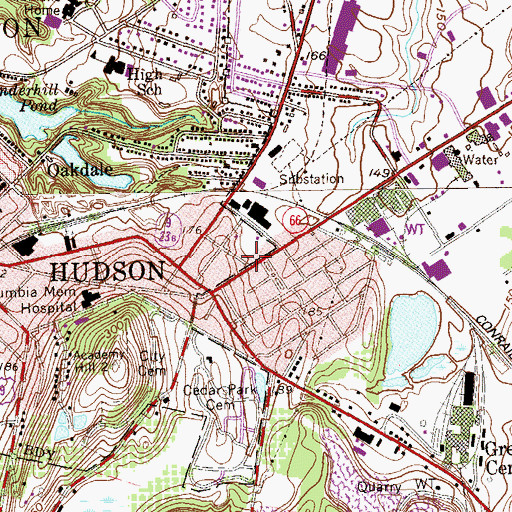 Topographic Map of Saint Marks Second Evangelical Lutheran Church, NY