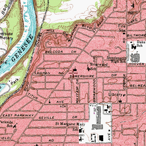 Topographic Map of Saint Mary the Protectoress Ukrainian Orthodox Church, NY