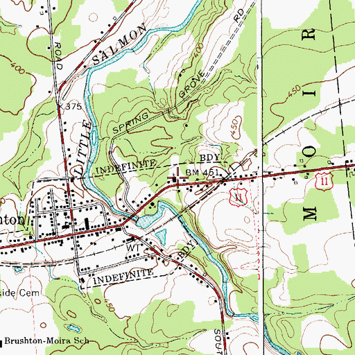 Topographic Map of Saint Mary's Church, NY