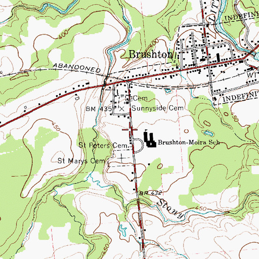 Topographic Map of Saint Mary's Parish Center, NY