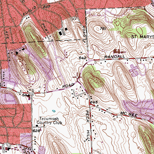 Topographic Map of Saint Mary's Russian Orthodox Church, NY
