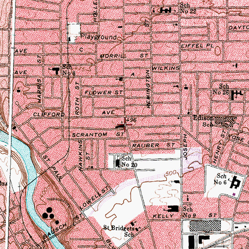 Topographic Map of Saint Michael's Church, NY