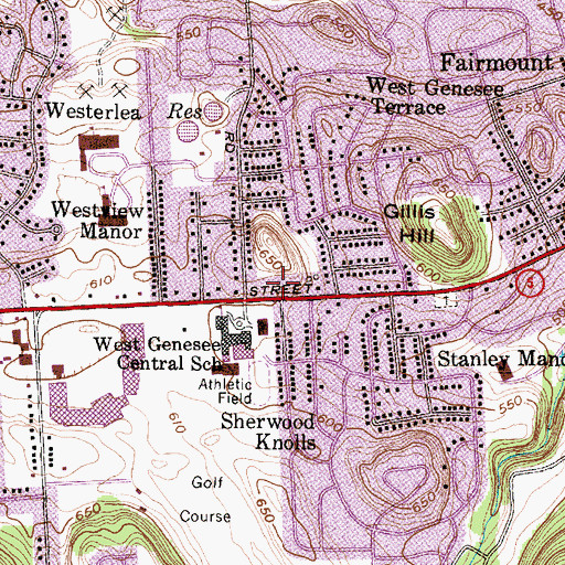 Topographic Map of Saint Michael's Lutheran Church, NY