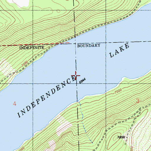 Topographic Map of Independence Lake, CA