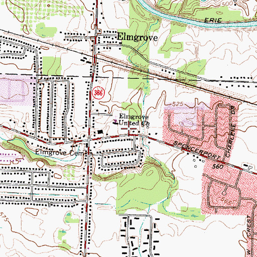Topographic Map of Saint Nicholas Church, NY