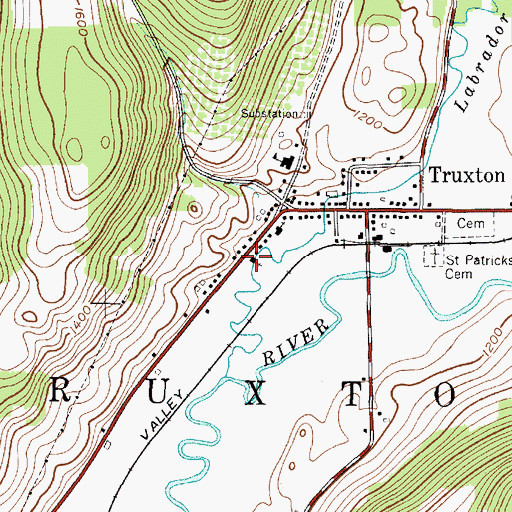 Topographic Map of Saint Patricks Church, NY