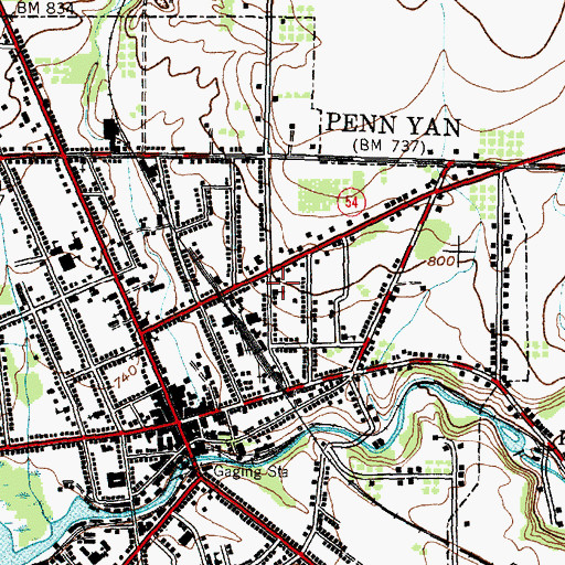 Topographic Map of Saint Paul Lutheran Church, NY