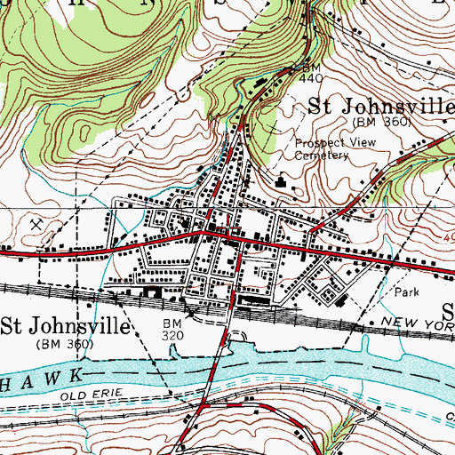 Topographic Map of Saint Paul Lutheran Church, NY