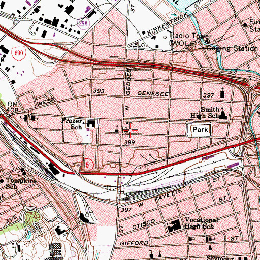 Topographic Map of Saint Paul's Armenian Apostolic Church, NY