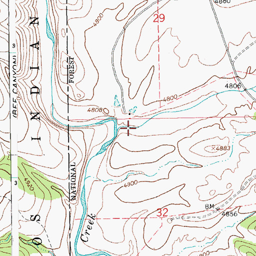 Topographic Map of Bee Canyon, AZ