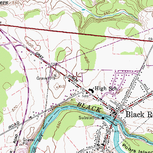 Topographic Map of Saint Paul's Catholic Church, NY