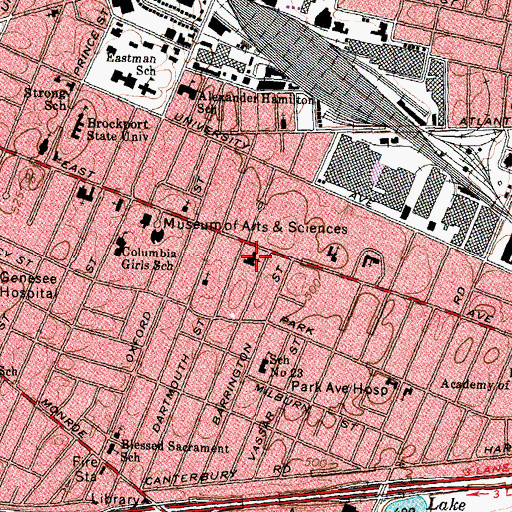 Topographic Map of Saint Paul's Episcopal Church, NY
