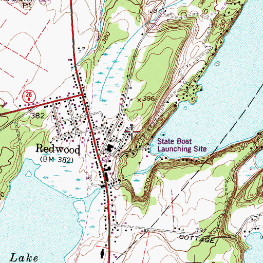 Topographic Map of Saint Paul's Lutheran Church, NY