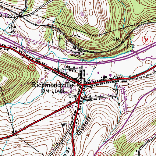 Topographic Map of Saint Paul's Lutheran Church, NY