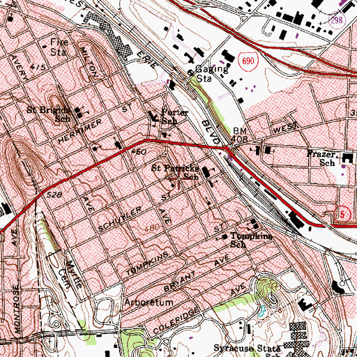 Topographic Map of Saint Peter and Paul Russian Church, NY