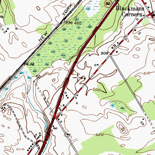 Topographic Map of Saint Peter Lutheran Church of Verona, NY