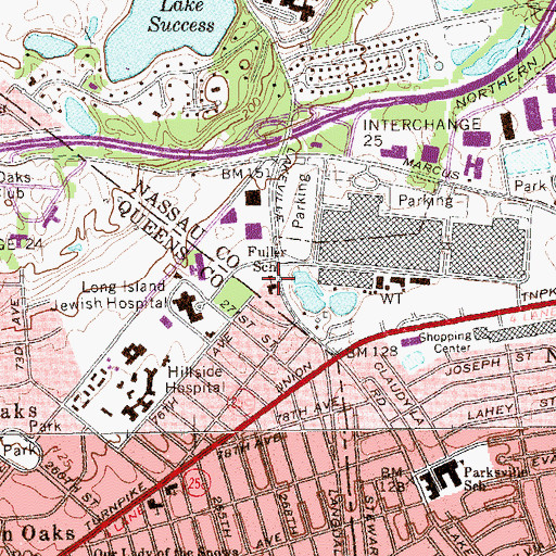 Topographic Map of Saint Phillips and Saint James Church, NY