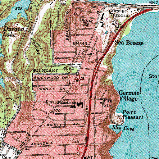 Topographic Map of Saint Salome's Church, NY