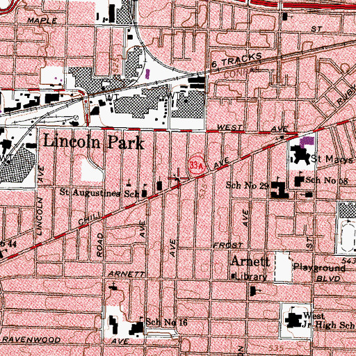 Topographic Map of Saint Stephen's Episcopal Church, NY
