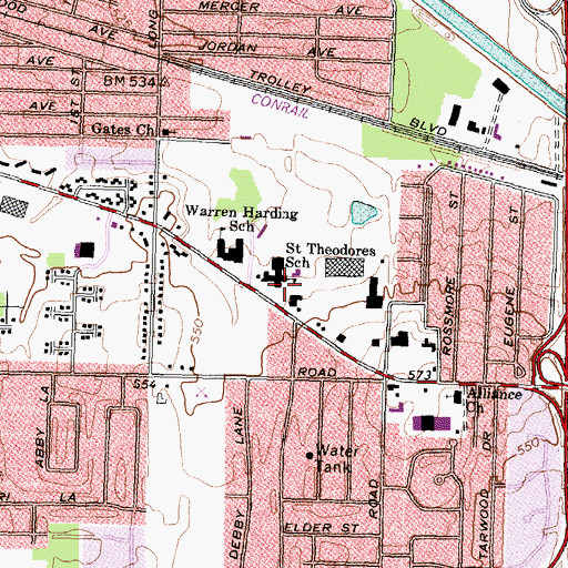 Topographic Map of Saint Theodores Church, NY