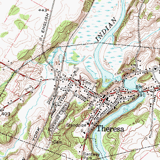 Topographic Map of Saint Theresa of Avila Church, NY