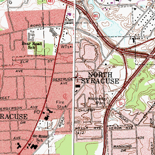 Topographic Map of Saint Thomas Episcopal Church, NY