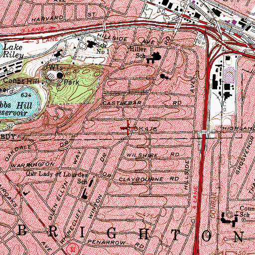 Topographic Map of Saint Thomas Episcopal Church, NY