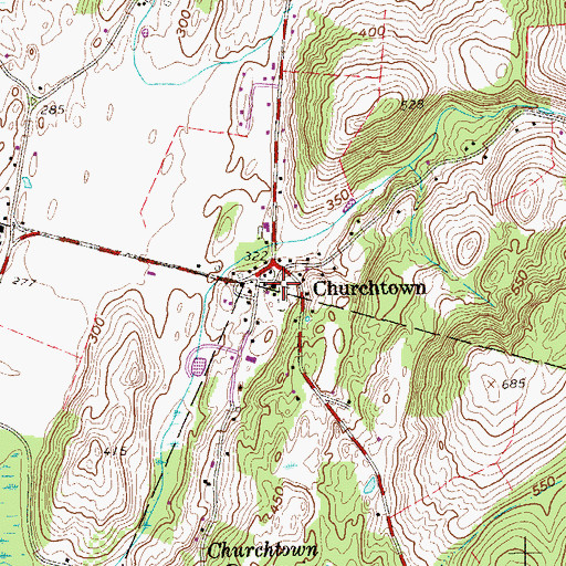 Topographic Map of Saint Thomas Lutheran Church, NY