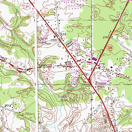 Topographic Map of Saint Thomas of Canterbury Church, NY