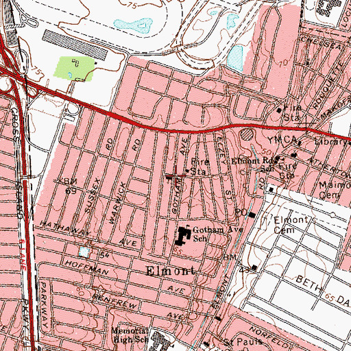 Topographic Map of Salem Assembly of God, NY