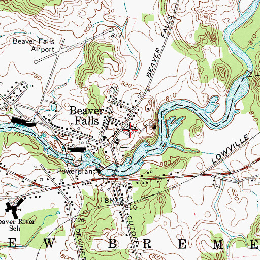 Topographic Map of Salem Christian Fellowship Church, NY