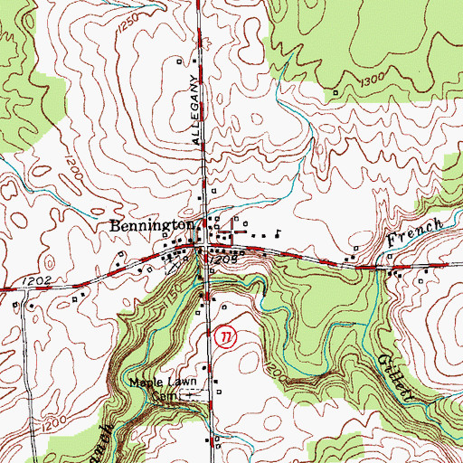 Topographic Map of Salem United Church of Christ, NY