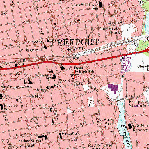 Topographic Map of Salvation Army, NY