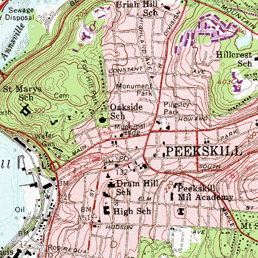 Topographic Map of Salvation Army, NY