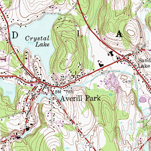 Topographic Map of Sand Lake Baptist Church, NY