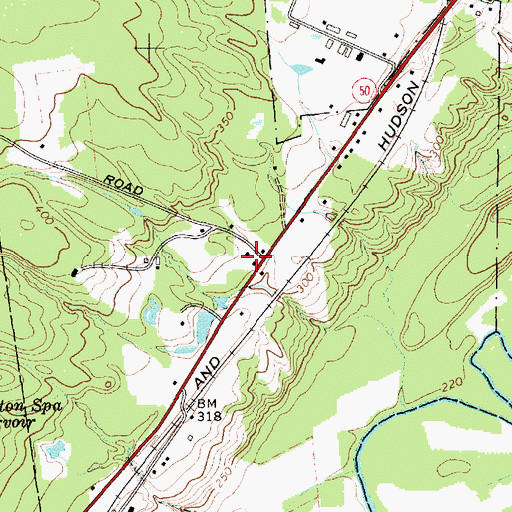 Topographic Map of Saratoga Abundant Life Church, NY