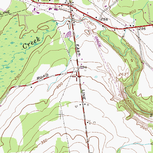Topographic Map of Saratoga Chapel, NY
