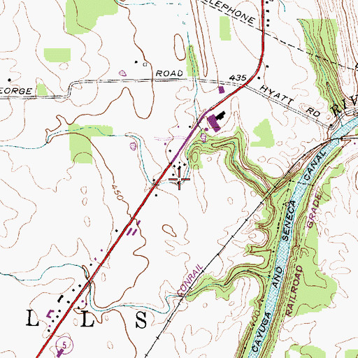 Topographic Map of Seneca Bible Baptist Church, NY